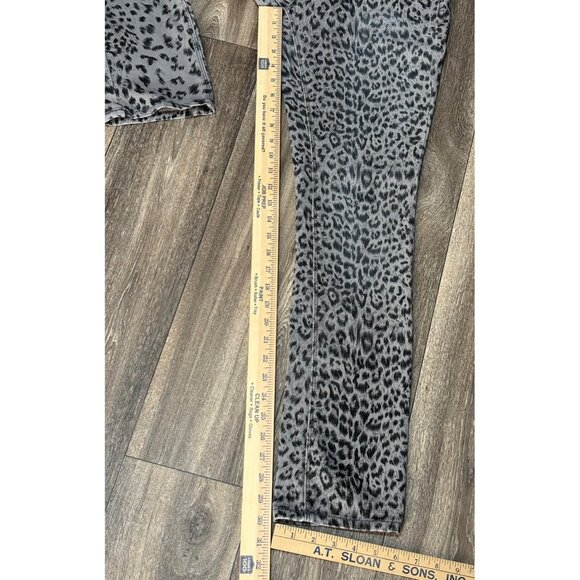 VANILLA STAR WOMENS SKINNY JEANS ANIMAL PRINT GRAY SIZE 4 STRETCH CHEETAH LEOPAR - Picture 5 of 8